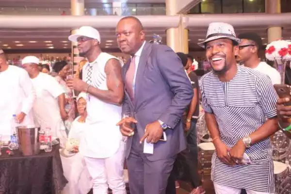 OMG!! Watch Video Of How Peter Of Psquare Got Himself Wet With Drink At Miss Nigeria event (VIDEO)